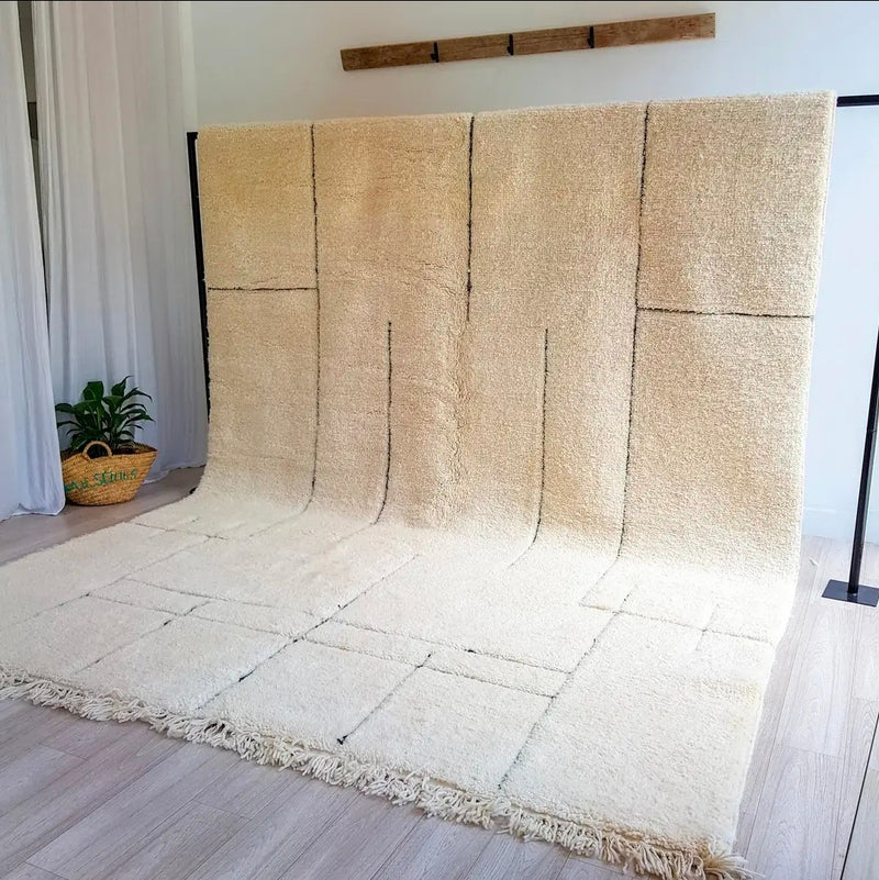 Alba White Berber Shag Rug