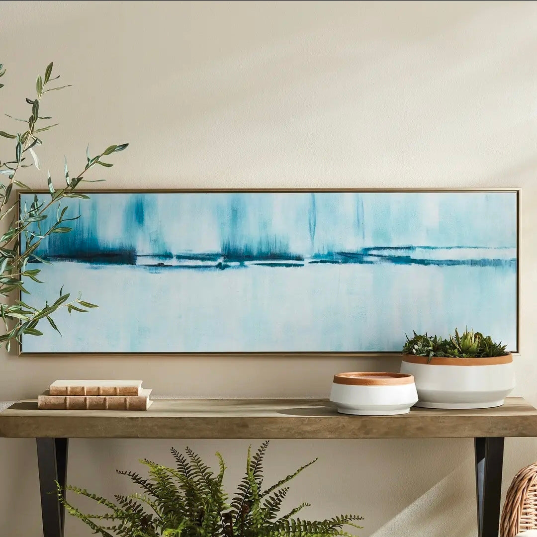 Cobalt Haze Hand-Embellished Giclée