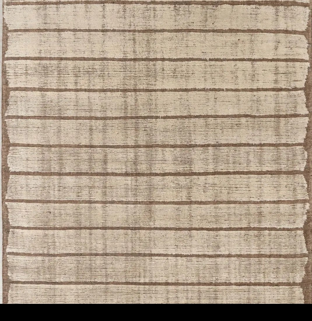 Nomad Ivory & Brown Beni Ourain Rug