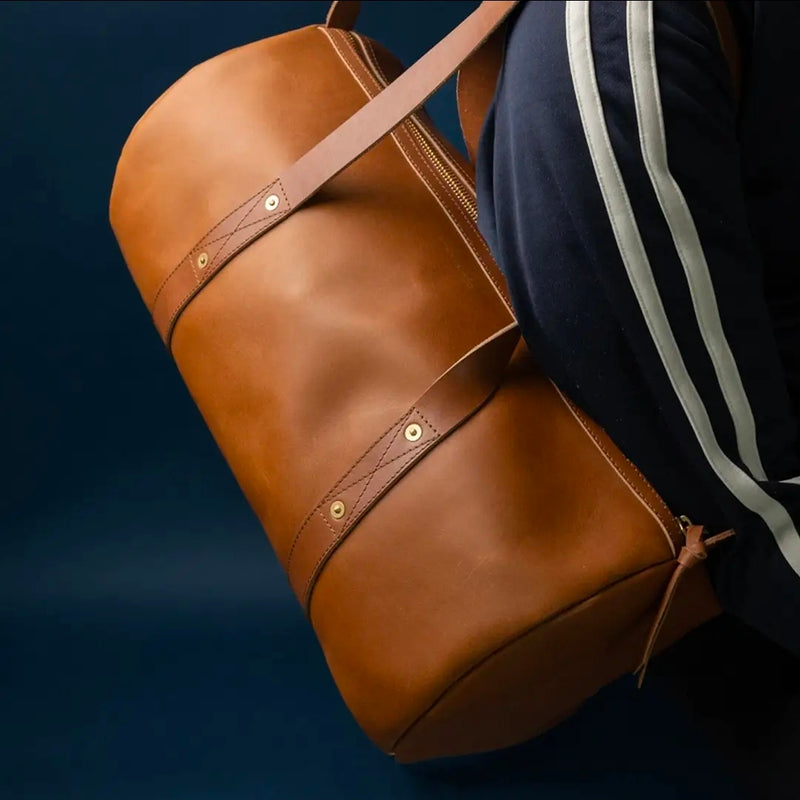 Olympus 1968 Leather Gym Bag