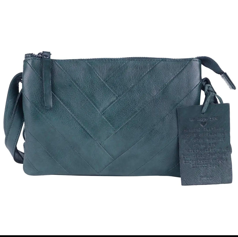 Sol Leather Crossbody — Denim