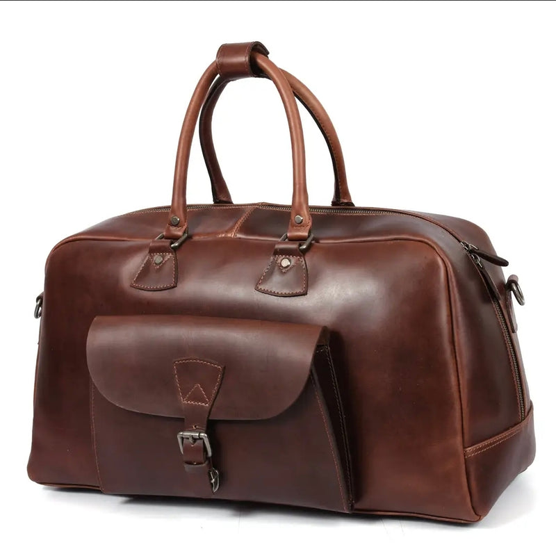 Velour Leather Duffle Bag