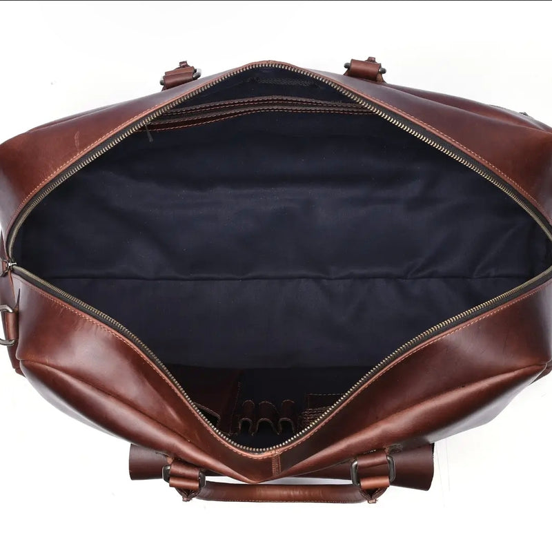 Velour Leather Duffle Bag